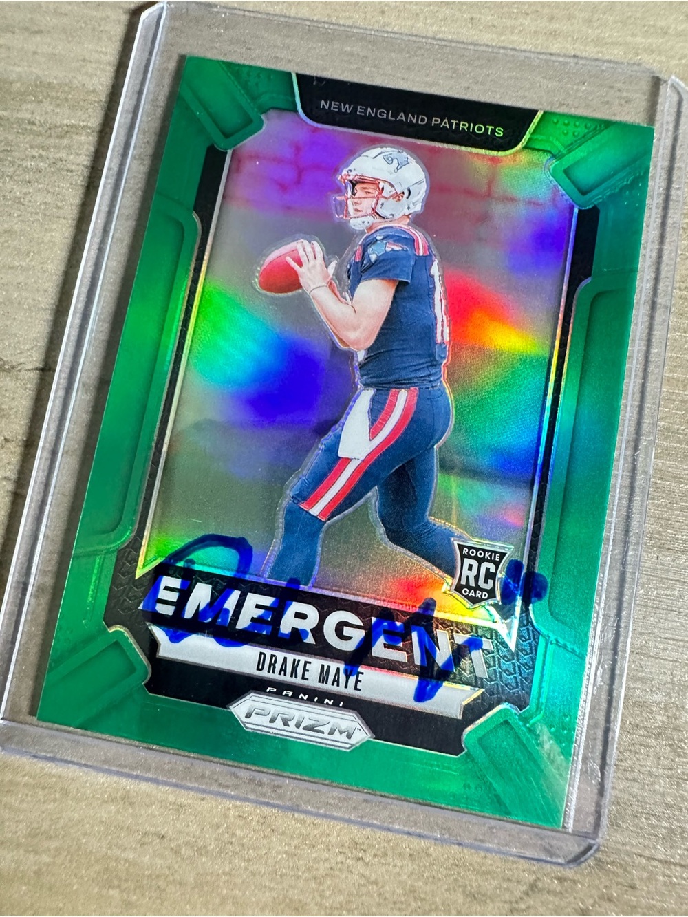 Drake Maye Signed Rookie 2024 Panini Prizm #4. Autograph. New England Patriots. - Picture 3 of 9